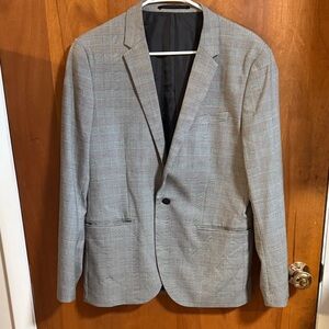 H&M Light Gray Checkered Blazer